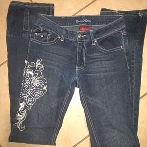 Jenny Joe Jeans, Vintage Hot, design on each leg.